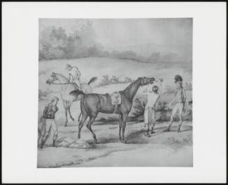 Giving the Horse a Drink- Horses and Figures in a Landscape