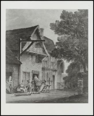 Figures Outside the Boar Inn