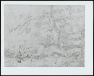 The Fallen Rider; Fallen Horse and Rider, the Hunt Disappearing Left
