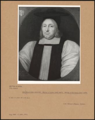 Seth Ward (1616–1688/89), Bishop Of Exeter 1662–1667), Bishop Of Salisbury (1667–1689)