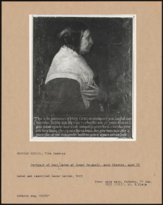 Portrait Of Mary Daves Of Great Saughall, Near Chester, Aged 72