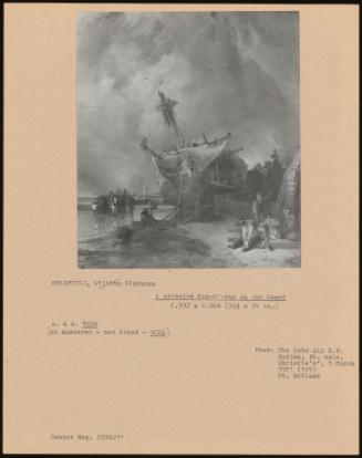 A Stranded Man-O'-War on the Coast