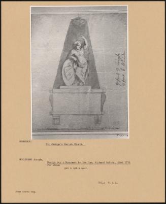 St George's Parish Church; Design For A Monument To The Hon Richard Salter, Died 1776 For Above