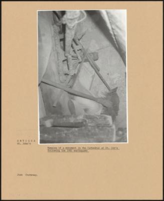 Remains Of A Monument In The Cathedral At St John's Following The 1982 Earthquake