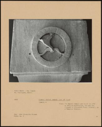 Sundial Relief Beneath Bust of Truth