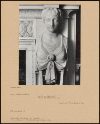 Marble Chimneypiece; (detail) of Female Herm Bust