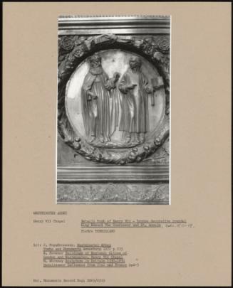 detail: Tomb Of Henry VII - Bronze Decorative Roundel King Edward The Confessor And St Anselm, Exec 1511-18
