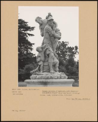 Aeneas Carrying of Anchises, with Ascanius and Another Figure; (From the Front, Close-Up)