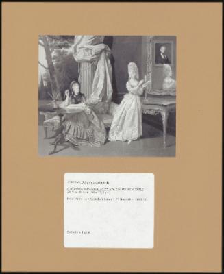 Conversation Peice with Two Ladies at a Table
