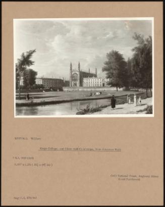 King's College, and Clare Hall Cambridge, From Erasmus Walk