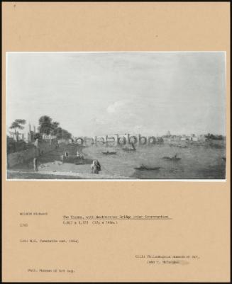 The Thames, With Westminster Bridge Under Construction