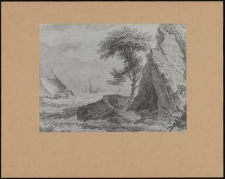 Ships By A Rocky Shore