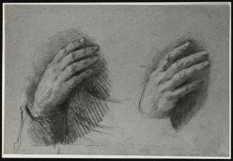 Two Studies of a Mans Right Hand