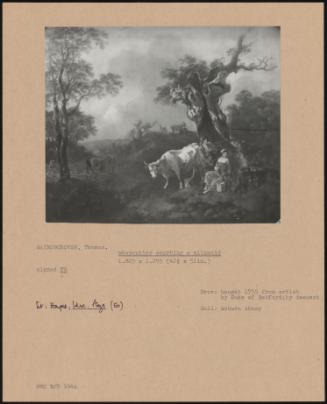 Woodcutter courting a milkmaid