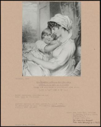 Mrs Townley Holding Her Son Jon, Seated On A Sofa At A Window