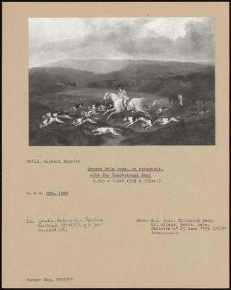 Ernest Erle Drax, On Horseback, With The Charborough Hunt