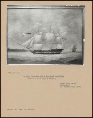 An East Indiaman Off A Tropical Coastline