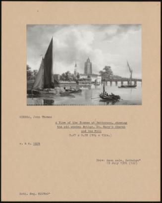 A View of the Thames at Battersea, Showing the Old Wooden Bridge, St. Mary's Church and the Mill