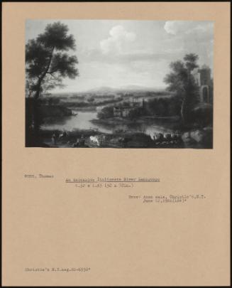 An Extensive Italianate River Landscape