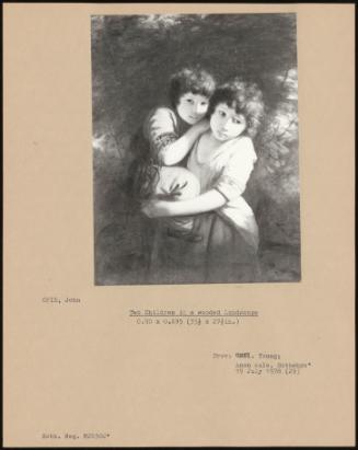 Two Children In A Wooded Landscape