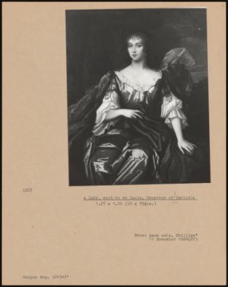 A Lady, Said To Be Lucia, Countess Of Carlisle