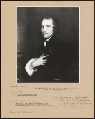 Portrait Of A Man Said To Be Andrew Marvell