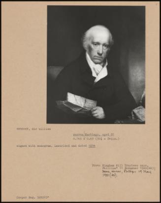 Warren Hastings, Aged 81