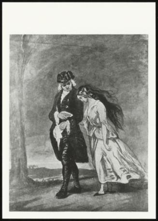 Sterne's "Sentimental Journey" - Yorick (Laurence Sterne) and Maria walking