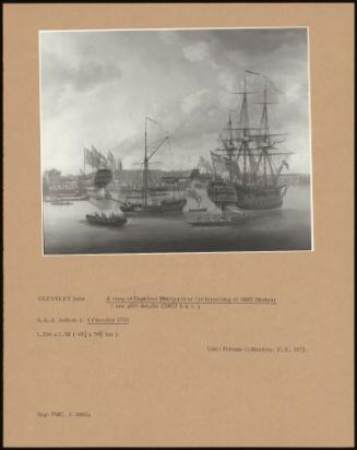 A View Of Deptford Dockyard At The Launching Of Hms Medway (See Also details C2002 B & C)