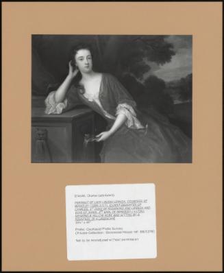 Portrait Of Lady Louise Lennox, Countess Of Berkeley (1694-1717), Eldest Daughter Of Charles, 1st Duke Of Richmond And Lennox And Wife Of James, 3rd Earl Of Berkeley (+1736); Wearing A Yellow Robe And Sitting By A Fountain, In A Landscape