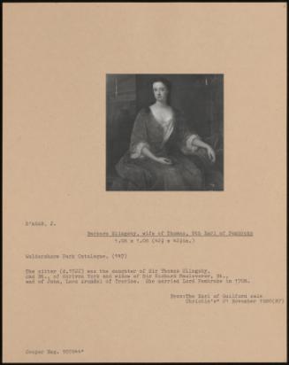 Barbara Slingsby, Wife Of Thomas, 8th Earl Of Pembroke