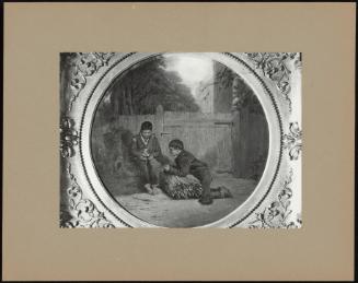 Two Boys With A Bundle Of Wood