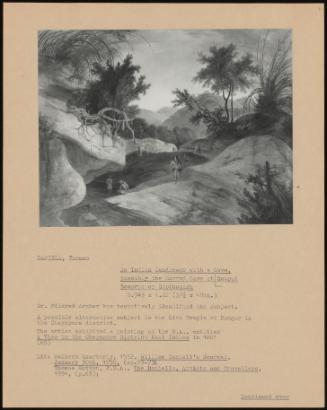 An Indian Landscape With A Cave, Possibly The Sacred Cave At Goodput Benares Or Gopegarh