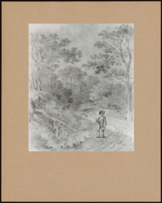 Figure On A Woodland Path (Copied From A Dwg. By Gainsborough Dateable To The Early 1750's)