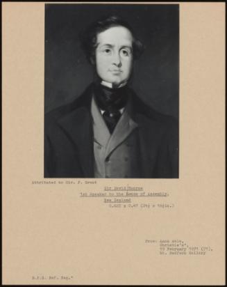 Sir David Monroe 1st Speaker To The House Of Assembly, New Zealand