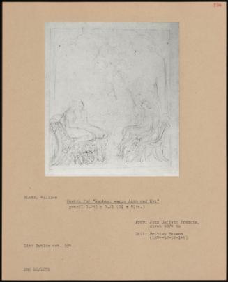 Sketch For Raphael Warns Adam And Eve