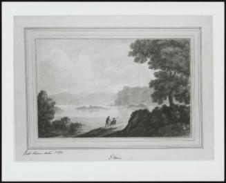 Figures in Lakeside Landscape