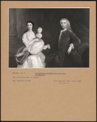 John Egerton Of Tatton With His Wife And Daughter