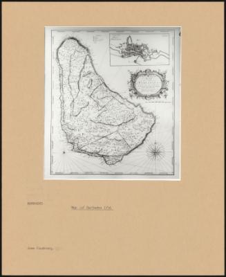 Map Of Barbados 1756