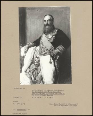 Mervyn Edward, 7th Viscount Powerscourt, In The Uniform Of A Privy Councillor Wearing The Sash, Star, Badge And Cloak Of The Order Of Saint Patrick