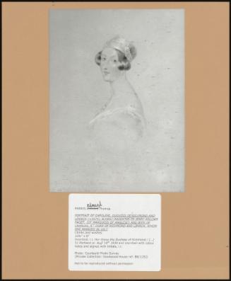 Portrait Of Caroline, Duchess Of Richmond And Lennox (+1874), Eldest Daughter Of Henry William Paget, 1st Marquess Of Anglesey And Wife Of Carles, 5th Duke Of Richmond And Lennox, Whom She Married In 1817